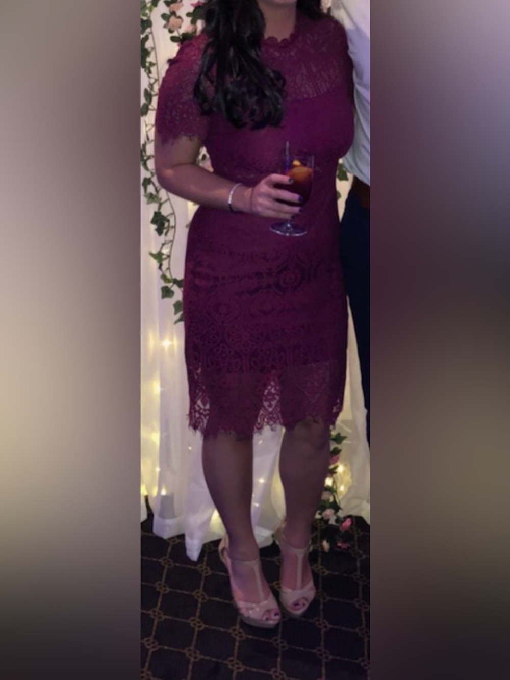 Lulus Sheath Dress in Deep Raspberry - Picture 4 of 4